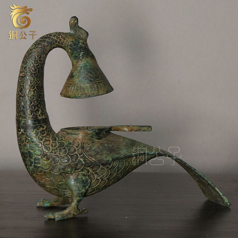 Collectible Vintage Lamps - Lâmpada de pássaro fênix de cauda