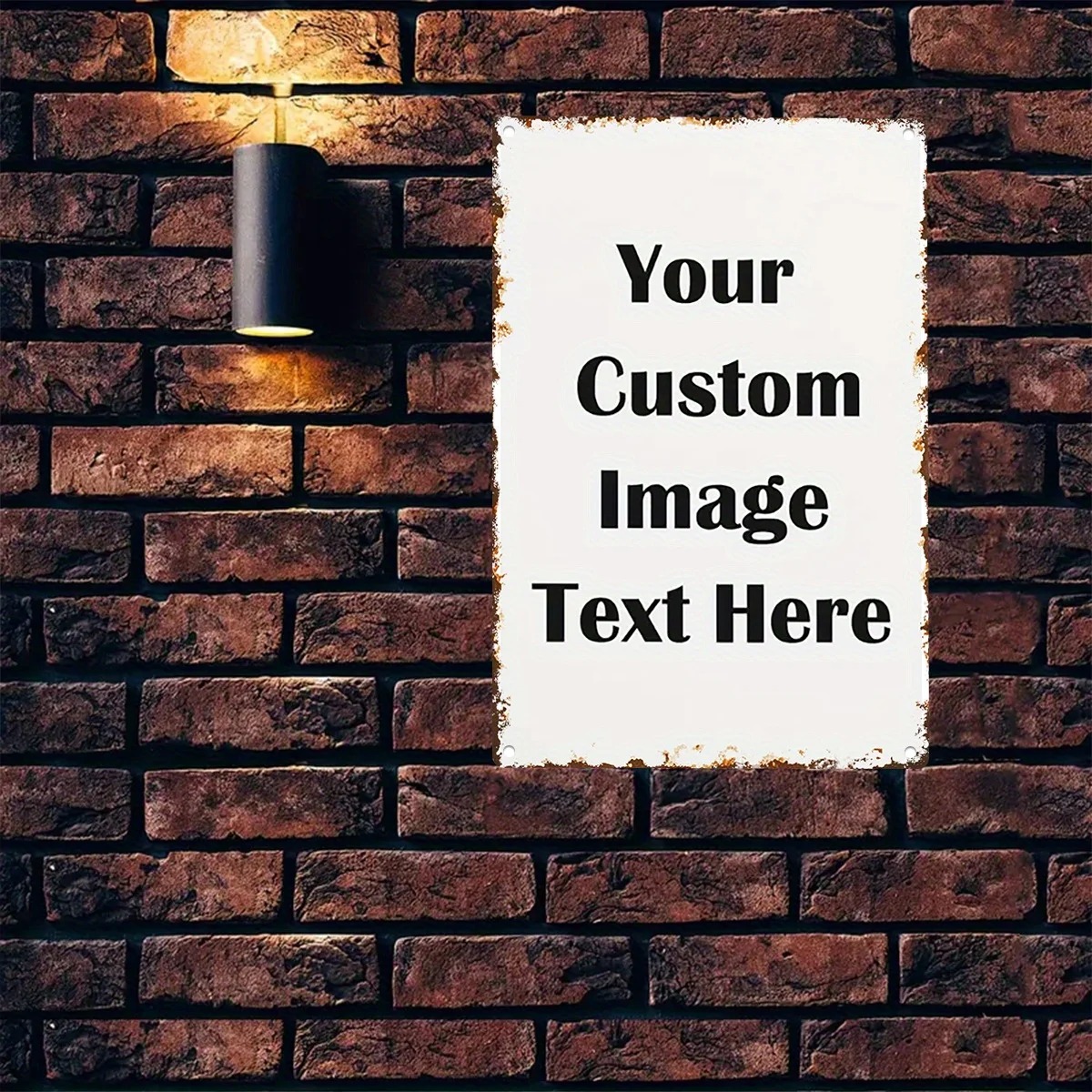 Vintage Collectible Signs - Placa de Metal Personalizada com Foto