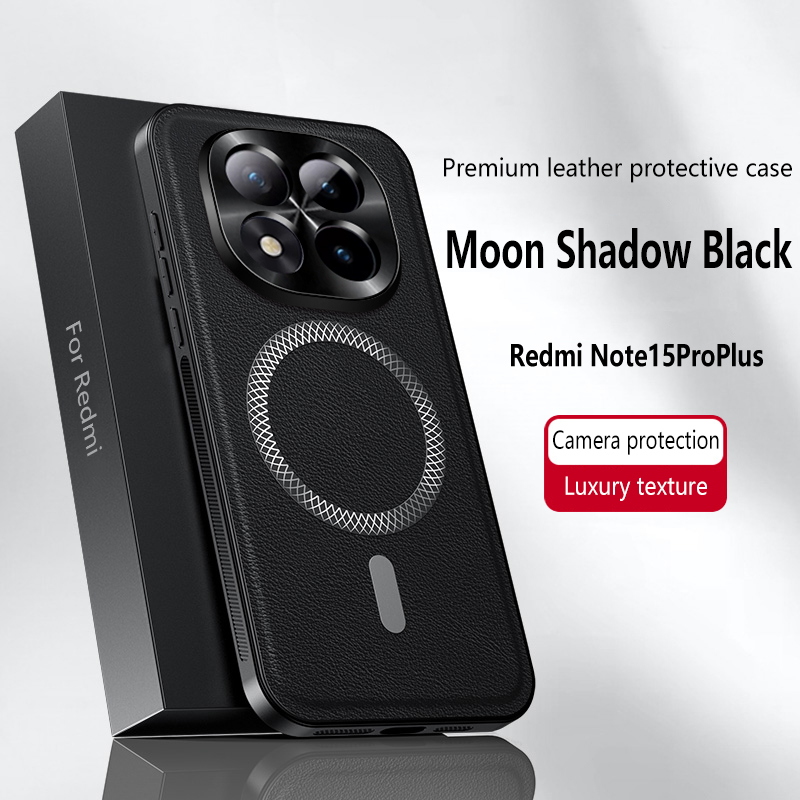 Camera Leather Case - Capa Magnética para Redmi Note 12