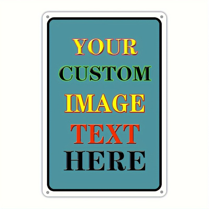 Vintage Collectible Signs - Placa de Ferro Retangular Personalizada com