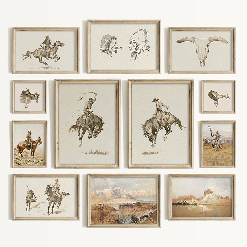 Vintage Things Collection - Arte de Parede Estilo Faroeste: Conjunto