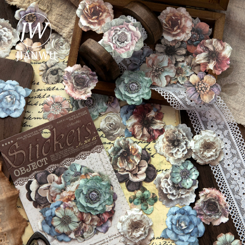 Small Vintage Collectible Items - Série JIANWU Collect Small Things: Adesivos
