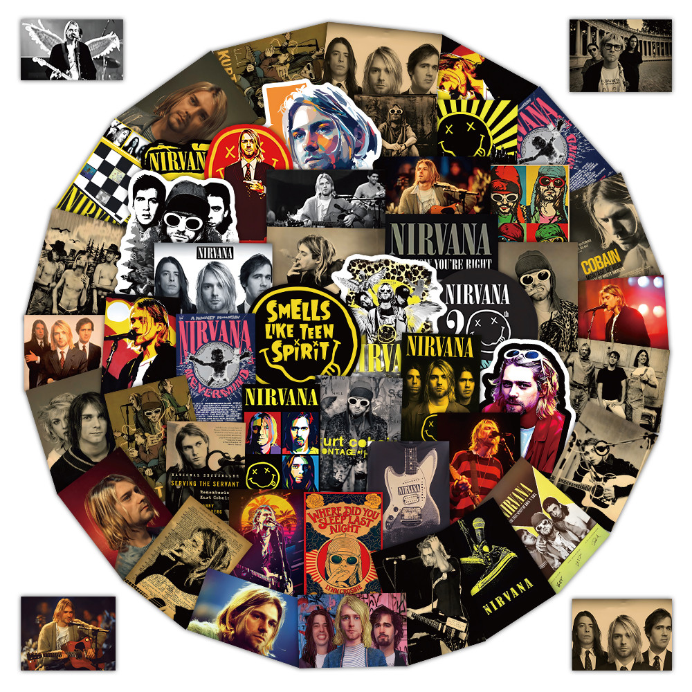 52 Adesivos da Banda Nirvana - - Vintage Things Collection avaliação e preço
