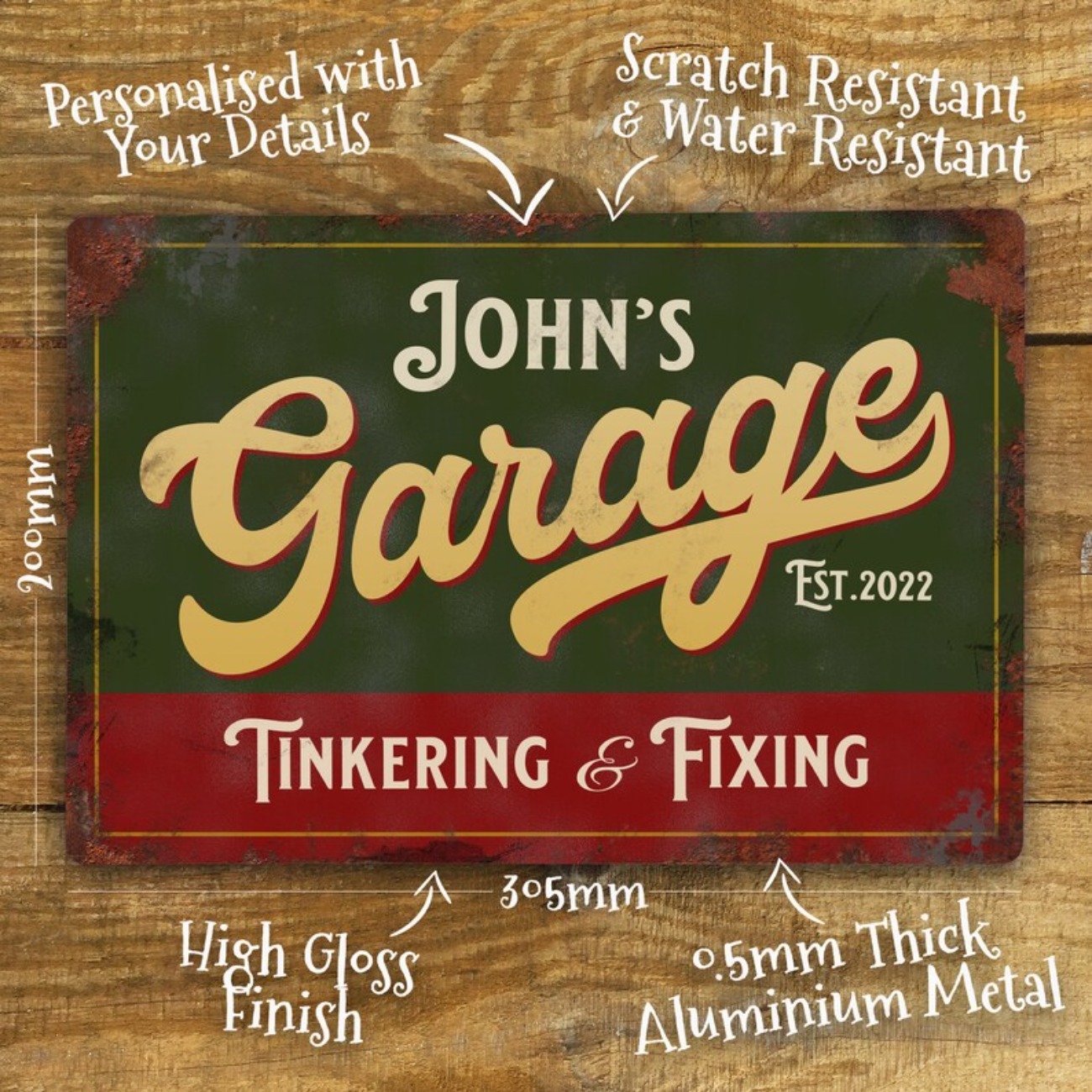 Sinal de metal de garagem pers - Vintage Collectible Signs avaliação e preço